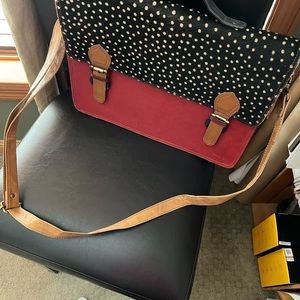 soruka leather & cow hide briefcase